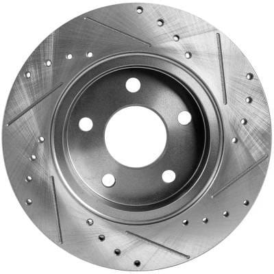 New Cross-Drilled Brake Disc Compatible With Chevrolet Pontiac Saturn Aura Green Line 4 Cyl 2.4L Hhr thumbnail 7