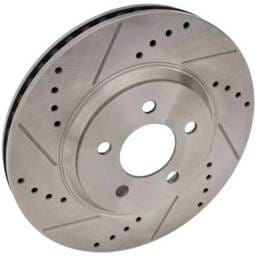 New Cross-Drilled Brake Disc Compatible With Ford Mustang Gt 8 Cyl 4.6L Mustang Shelby Gt 8 Cyl 4.6L
