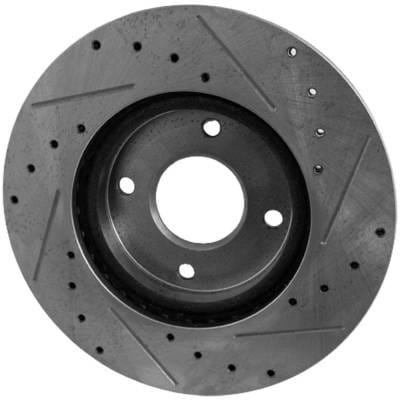 New Cross-Drilled And Slotted Brake Disc Compatible With Nissan Sentra Sl 4 Cyl 2.0L Sentra Base 4 thumbnail 3