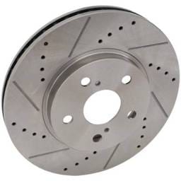 New Cross-Drilled Brake Disc Compatible With Lexus Toyota Sienna Xle Limited 6 Cyl 3.3L Avalon Xls 6