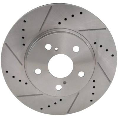 New Cross-Drilled Brake Disc Compatible With Lexus Toyota Sienna Xle Limited 6 Cyl 3.3L Avalon Xls 6 thumbnail 5