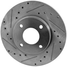 New Cross-Drilled And Slotted Brake Disc Compatible With Nissan Cube Base 4 Cyl 1.8L Versa 1.8 S 4