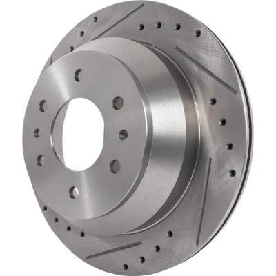 New Cross-Drilled Brake Disc Compatible With Buick Chevrolet Gmc Rainier Cxl Plus 6 Cyl 4.2L thumbnail 5