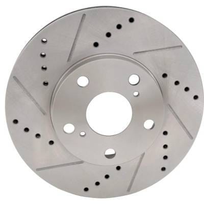 New Cross-Drilled Brake Disc Compatible With Lexus Toyota Camry Base 6 Cyl 3.0L Camry Ce 4 Cyl 2.2L thumbnail 5