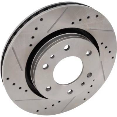 New Cross-Drilled And Slotted Brake Disc Compatible With Buick Chevrolet Gmc Rainier Cxl 6 Cyl 4.2L