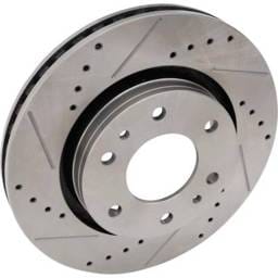 New Cross-Drilled And Slotted Brake Disc Compatible With Buick Chevrolet Gmc Rainier Cxl 6 Cyl 4.2L