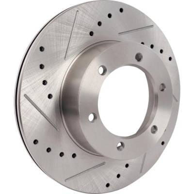 New Cross-Drilled And Slotted Brake Disc Compatible With Toyota Pickup Sr5 Turbo 4 Cyl 2.4L 4Runner thumbnail 3