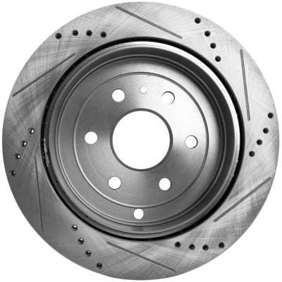 New Cross-Drilled Brake Disc Compatible With Saturn Outlook Xr 6 Cyl 3.6L Outlook Xe 6 Cyl 3.6L thumbnail 7