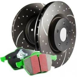 New Dimpled And Slotted Brake Disc And Pad Kit Compatible With Audi Q5 Premium Plus 6 Cyl 3.2L Q5
