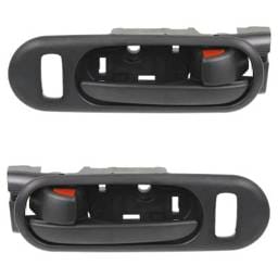 Front Driver And Passenger Side Interior Door Handle Compatible With 2007-2012 Mazda Cx-7 Black With