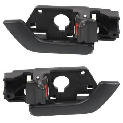 Front Driver And Passenger Side Interior Door Handle Compatible With 2003-2008 Hyundai Tiburon Black
