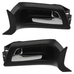 Front Driver And Passenger Side Interior Door Handle Compatible With 2008-2009 Pontiac G8 Chrome