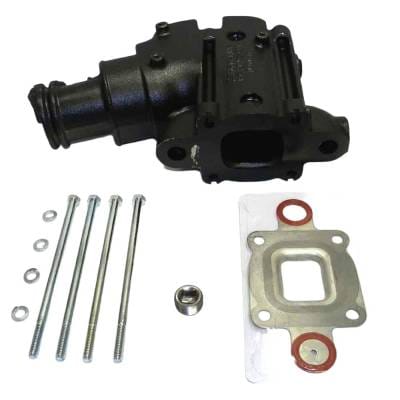 New 14 Degree Elbow Dry Joint Exhaust Riser Compatible With Mercruiser 5.0 Liter V8 305 Hp Liter V8 thumbnail 2