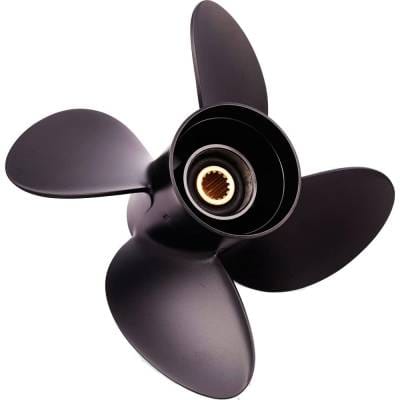 New Aluminium Propeller Compatible With Johnson/Evinrude 4 Stroke 15 Spline 90 2002-2005 3413-138-15 thumbnail 2