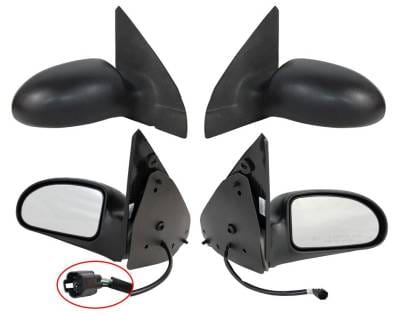 New Door Mirror Pair Compatible With Ford 02-07 Focus Power W/O Heat Fo1320180 Fd80r 955020 thumbnail 3