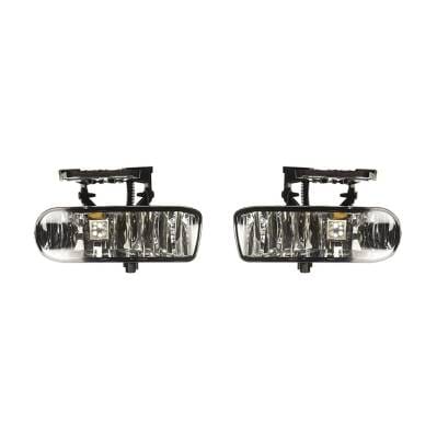 New Fog Light Pair Compatible With Gmc Sierra 1500 1999-2002 10385055 10385054 Gm2593110 Gm2592110 thumbnail 4