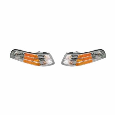 New Pair Of Side Marker Lights Compatible With Ford Crown Victoria F2az-13200-B Fo2521124 Fo2520124 thumbnail 3