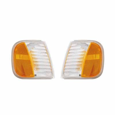 New Set Of 2 Turn Signal Lights Compatible With Ford F-250 1997-03 F75z-13200-Ac Fo2551118 Fo2550118 thumbnail 4