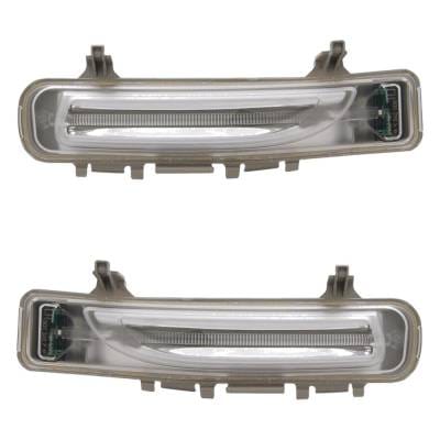 New Pair Of Daytime Running Lights Compatible With Ford Edge 2.0L 3.5L 3.7L 2011-2014 By Part thumbnail 2