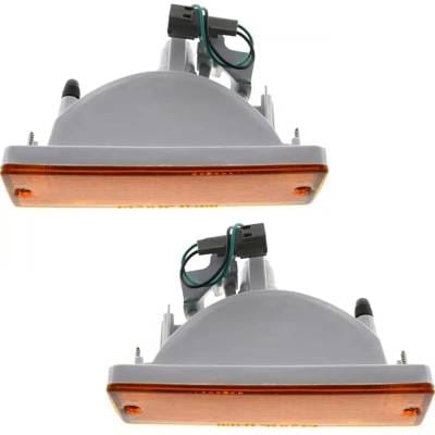 New Pair Of Front Parking Lights Compatible With Nissan D21 E Se Xe Extended Standard Cab Pickup thumbnail 2