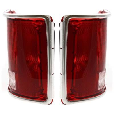 New Halogen Tail Light Pair Of Lens Compatible With Chevrolet C10 Deluxe Standard Cab Pickup 2 Door thumbnail 6