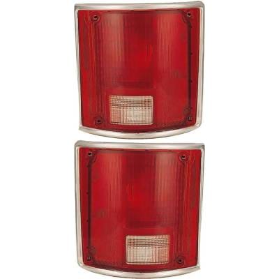 New Halogen Tail Light Pair Of Lens Compatible With Chevrolet C10 Custom Deluxe Standard Cab Pickup thumbnail 2