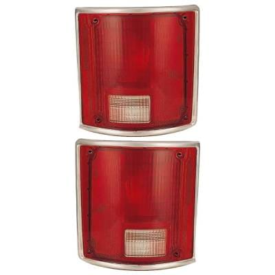 New Halogen Tail Light Pair Of Lens Compatible With Chevrolet Blazer Silverado Sport Utility 2 Door thumbnail 2