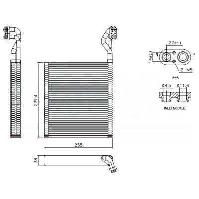 A/C Evaporator Core Compatible With 2012-2015 Honda Civic Si 2.4L L4 80211Tr0a02 Direct Fit OEM thumbnail 12