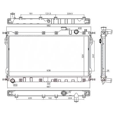 Aluminum Radiator Compatible With 1999-2005 Mazda Miata 1.8L L4 B61p15200a Bpe8-15-200 14 3/4" X 21 thumbnail 2