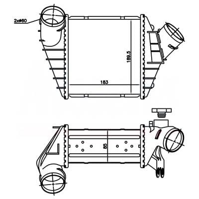 Intercooler Compatible With 1998-2010 Volkswagen Beetle 1.8L 1.9L L4 Turbo Tdi 1C0145805a 1C0145803 thumbnail 16