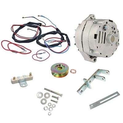 New Clockwise 63 Amp 12 Volt Alternator Conversion Kit Compatible With International Harvester thumbnail 2