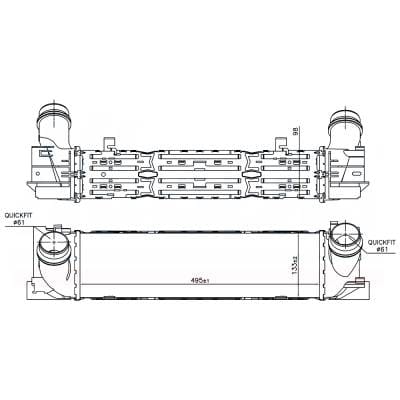 Intercooler Compatible With 2014-2018 Bmw 328D Xdrive F30 2.0L L4 Diesel 17517600531 7600531 Direct thumbnail 14