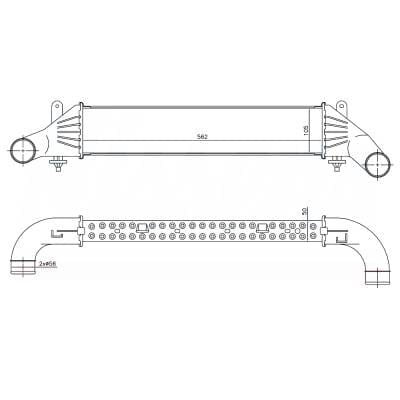 Intercooler Compatible With 1998-2004 Mercedes-Benz Slk230 Kompressor 2.3L L4 Supercharged thumbnail 10