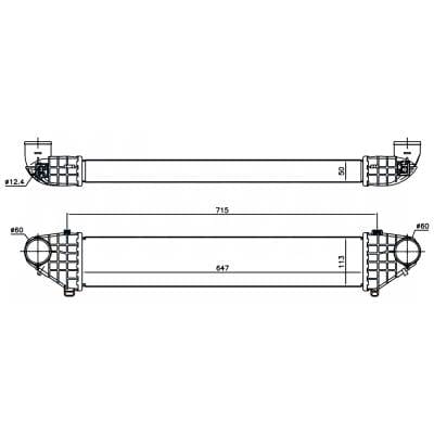 Intercooler Compatible With 2008-2013 Volvo C30 T5 2.5L L5 Turbo 30776211 30741851 Direct Fit OEM thumbnail 12