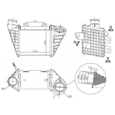 Intercooler Compatible With 2005-2010 Volkswagen Jetta Tdi 1.9L 2.0L L4 Tdi Diesel 467795320 thumbnail 16