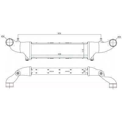 Intercooler Compatible With 1996-2000 Mercedes-Benz C230 Kompressor 2.3L L4 Supercharged A2025000600 thumbnail 10