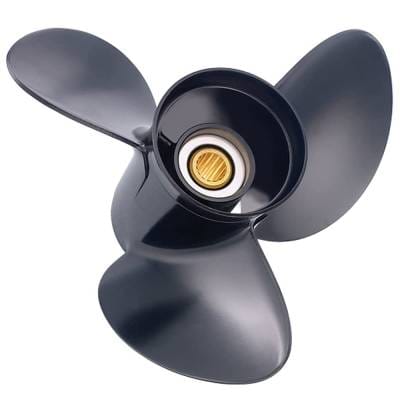 New Aluminum Propeller Compatible With Johnson/Evinrude 3 Cyl 2 Stroke 14 Spline 25 For Years thumbnail 2