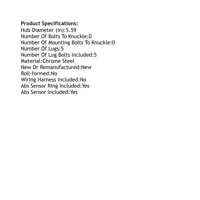 New Hub Assembly Compatible With Daewoo Leganza 2.2L 1999 2000 2001 2002 By Part Numbers Pt512159 thumbnail 10