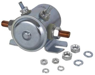 Continuous Duty Solenoid 12V 4 Terminal Compatible With Golf Cart Marine Winch Industrial Flat thumbnail 4