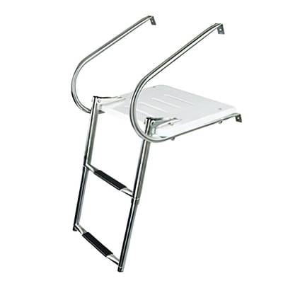 New 23.5'' 2 Steps Telescopic Ladder By 7-1635 thumbnail 2