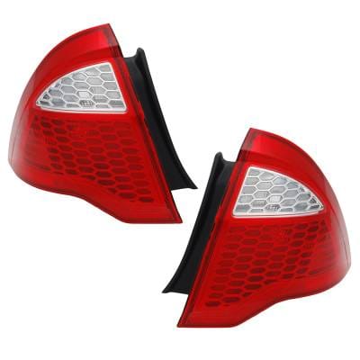 New Pair Of Tail Lights Compatible With Ford Fusion S Se Sel Sedan 4-Door 2010-2012 By Part Numbers thumbnail 2