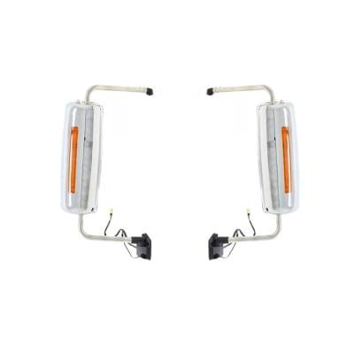 New Chrome Door Mirror Pair Compatible With International Harvester Prostar 08-12 3618472C94 thumbnail 5