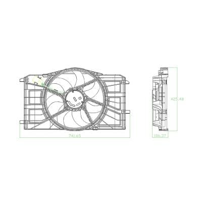 New  Dual Radiator & Condenser Fan Compatible With Ford 2021 2022 2023 2024 By Part Numbers thumbnail 6