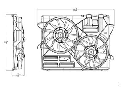 New Dual Radiator And Condenser Fan Compatible With Ford Mustang 3.7L 2015-2016 Fo3115205 thumbnail 6