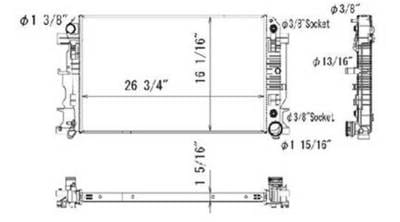 New Radiator Assembly Compatible With 2010-2012 Mercedes-Benz Sprinter 2500 3.0L V6 2987Cc 13318 906 thumbnail 12