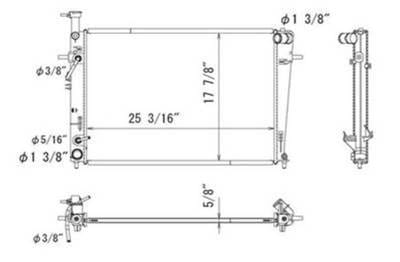 New Radiator Assembly Compatible With 2005-2009 Hyundai Tucson 2.7L V6 2656Cc 25310 2E850 13070 thumbnail 4