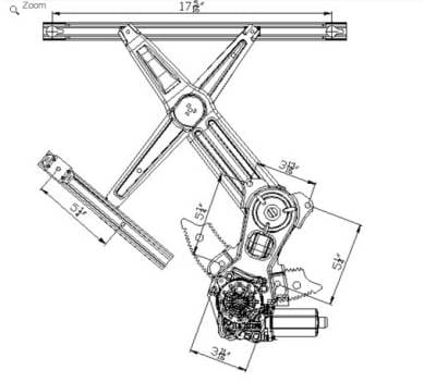 New Front Left Window Regulator Compatible With 05 06 07 08 09 Dodge Ram 4000 741-422 55275599Ac thumbnail 10