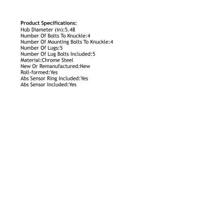 Rear Hub Bearing Assembly Compatible With 2006-2011 Honda Civic 5-Lug Abs 512257 Bolt-On Direct Fit thumbnail 10