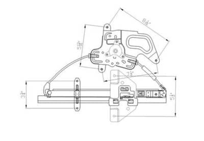 New Rear Right Window Regulator Compatible With 99-05 Pontiac Grand Am Gm1551104 741-815 82141 82141 thumbnail 4