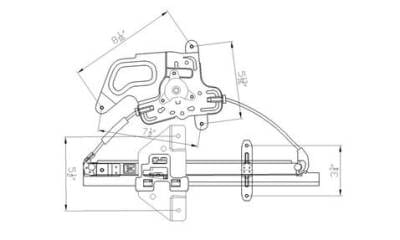 New Rear Left Window Regulator Compatible With 99-05 Pontiac Grand Am Gm1550104 741-816 82140 82140 thumbnail 5